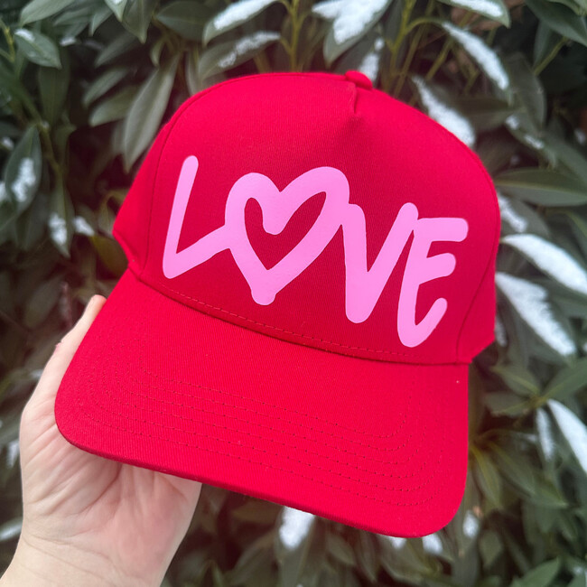 Adult Graffiti Big Love Hat, Red/Pink - Hats - 2