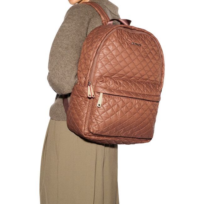 Women's Metro Deluxe Lightweight Backpack, Terracotta - Backpacks - 3