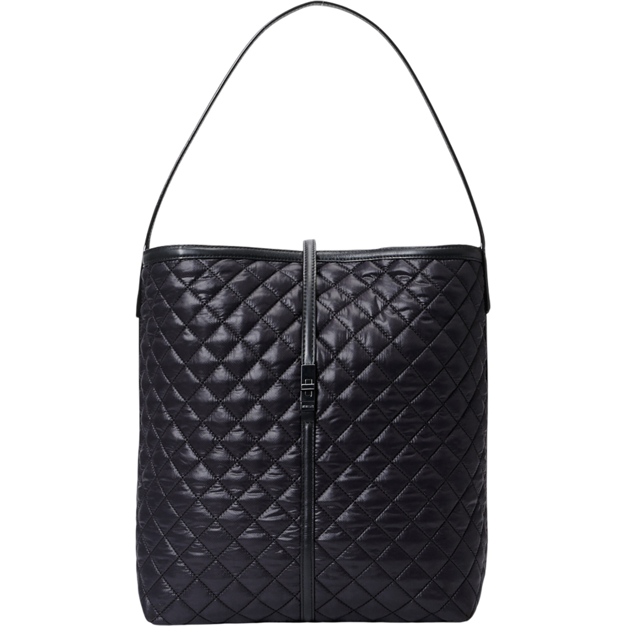 Women's Large Astor Leather Top Handle Hobo Bag, Black - Bags - 1