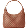 Women's Large Metro Deluxe Quilted Shoulder Bag, Terracotta - Bags - 1 - thumbnail