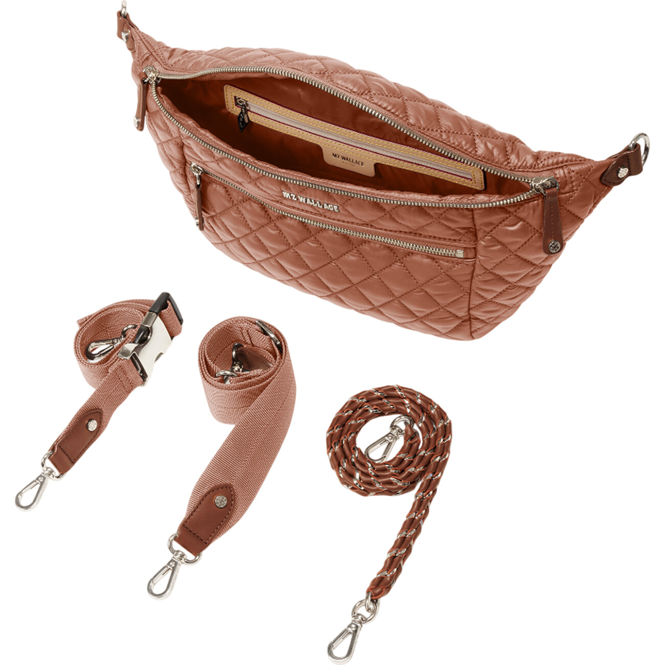 Women's Crosby Crossbody Exterior Pocket Sling Bag, Terracotta