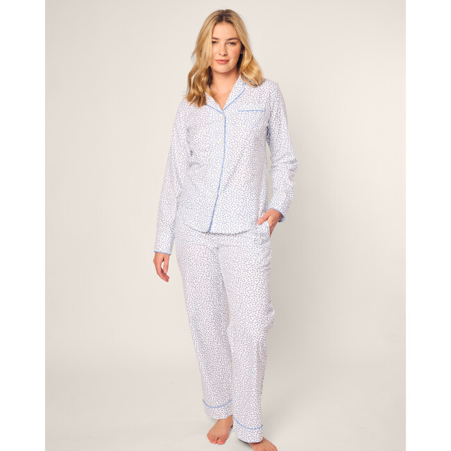 Women's Pajama Set, Blue Hearts - Pajamas - 2