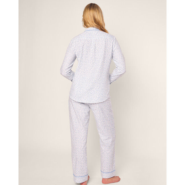 Women's Pajama Set, Blue Hearts - Pajamas - 4