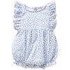 Infant's Ruffled Romper, Blue Hearts - Rompers - 1 - thumbnail