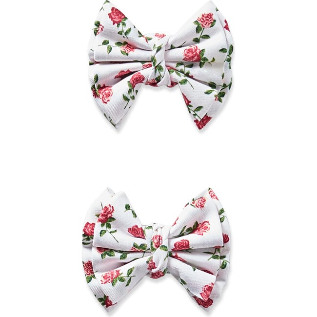 2 Pack Small Hair Bow, Petite Petals