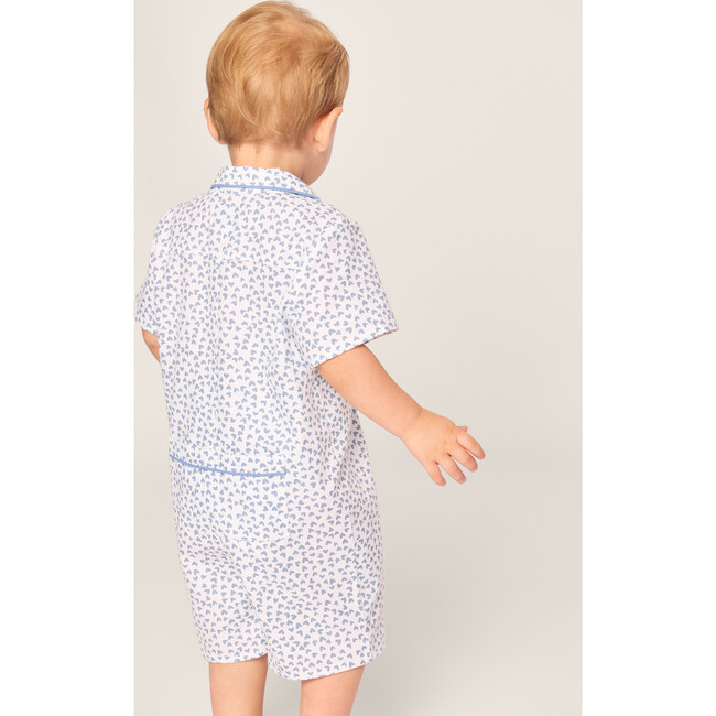 Infant's Classic Romper, Blue Hearts - Rompers - 4