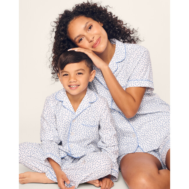 Children's Pajama Set, Blue Hearts - Pajamas - 6