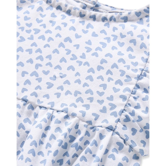 Infant's Ruffled Romper, Blue Hearts - Rompers - 7