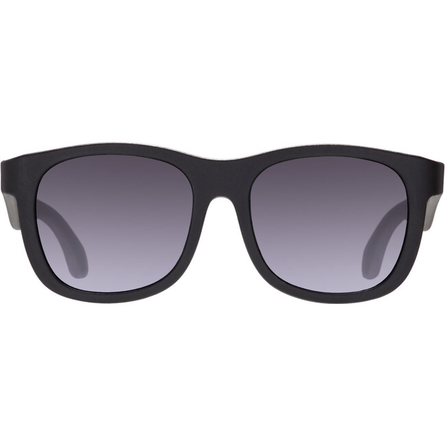 Polarized Navigator Sunglasses: Jet Black, Smoke Lenses