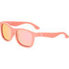 Polarized Navigator Sunglasses: Perfectly Papaya, Peach Mirrored Lenses - Sunglasses - 2