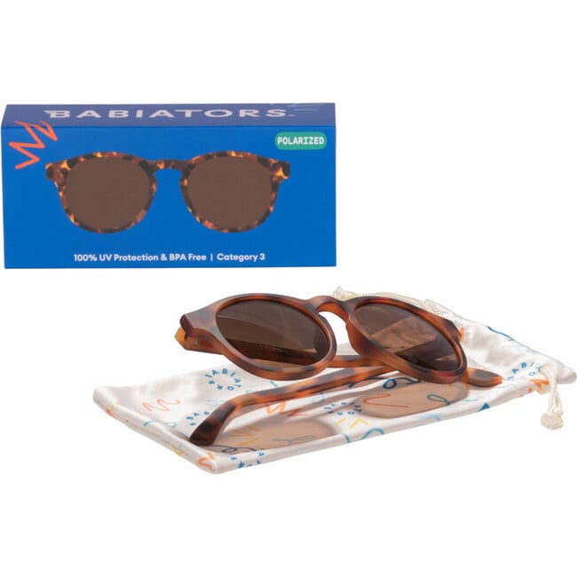 Polarized Keyhole Sunglasses: Classic Tortoise, Amber Lenses - Sunglasses - 3