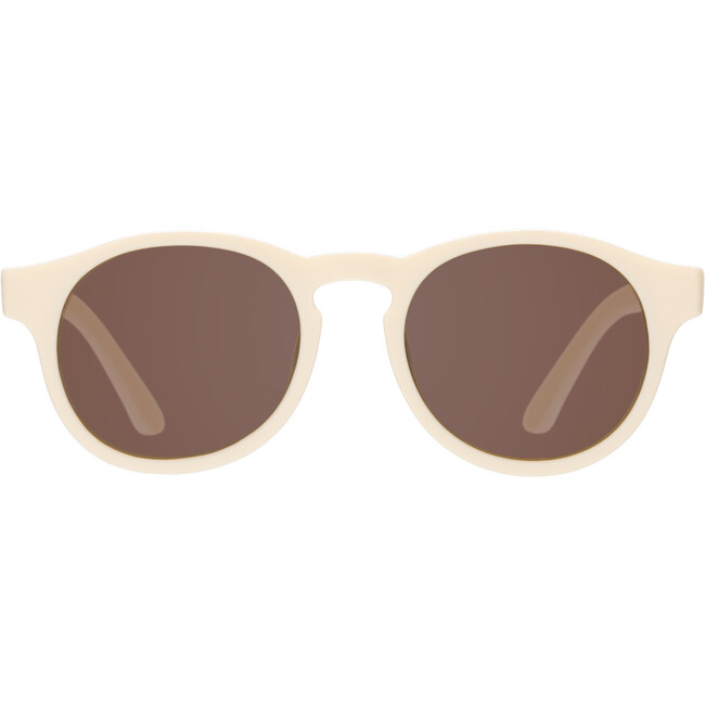 Originals Keyhole Sunglasses: Sweet Cream, Amber Lenses