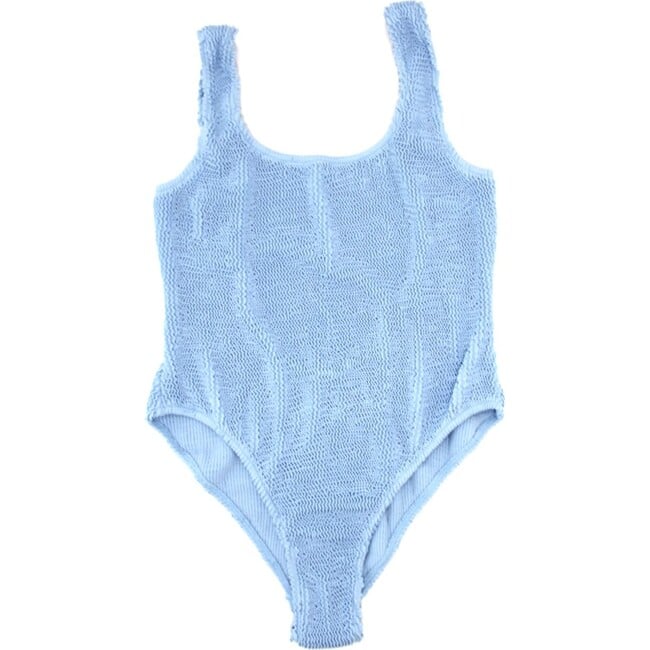 Sarah Woman Crinkle One Piece Dusty Blue