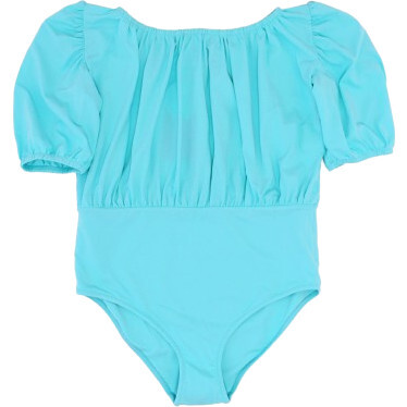 Katya One Piece Greek Style Swimsuit with Demi Sleeve Turquoise