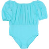 Katya One Piece Greek Style Swimsuit with Demi Sleeve Turquoise - One Pieces - 1 - thumbnail