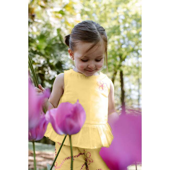 Yellow Color Jardin Top and Shorts Set - Mixed Apparel Set - 2