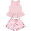 Pink Color Jardin Top and Shorts Set - Mixed Apparel Set - 1 - thumbnail