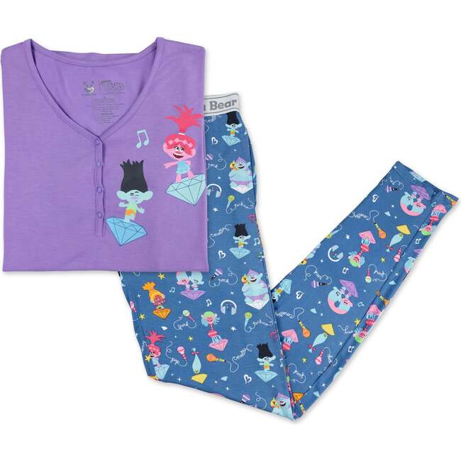 Trolls Music Bamboo Women's Pajama Set, Blue