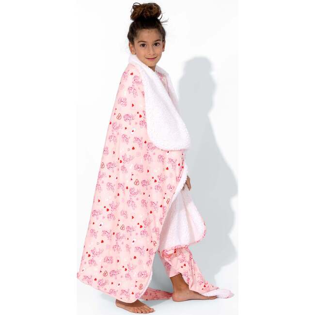 PAW Patrol: Valentine's Pink Reversible Bamboo Sherpa Blanket, Pink