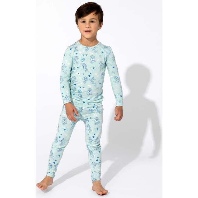 PAW Patrol: Valentine's Blue Bamboo Kids Pajamas, Blue