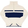 women's cream half zip sweater - Sweaters - 1 - thumbnail