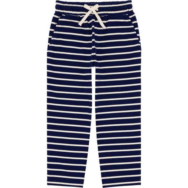 unisex navy stripe pant