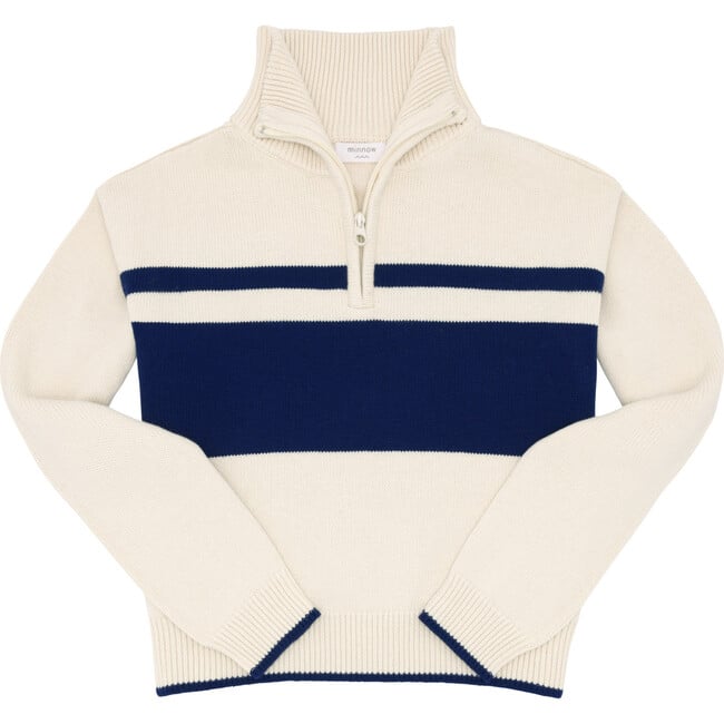 women's cream half zip sweater - Sweaters - 5