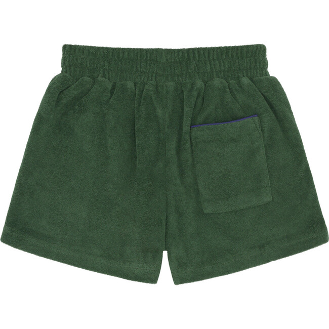 unisex evergreen french terry short with navy side piping - Shorts - 2