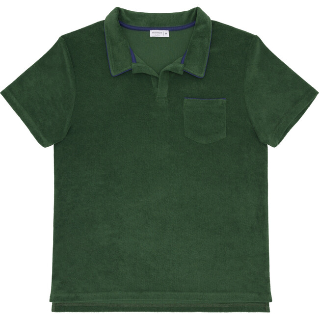 mens evergreen french terry polo