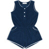 girls navy french terry romper - Rompers - 1 - thumbnail