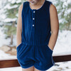 girls navy french terry romper - Rompers - 2