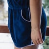 girls navy french terry romper - Rompers - 3