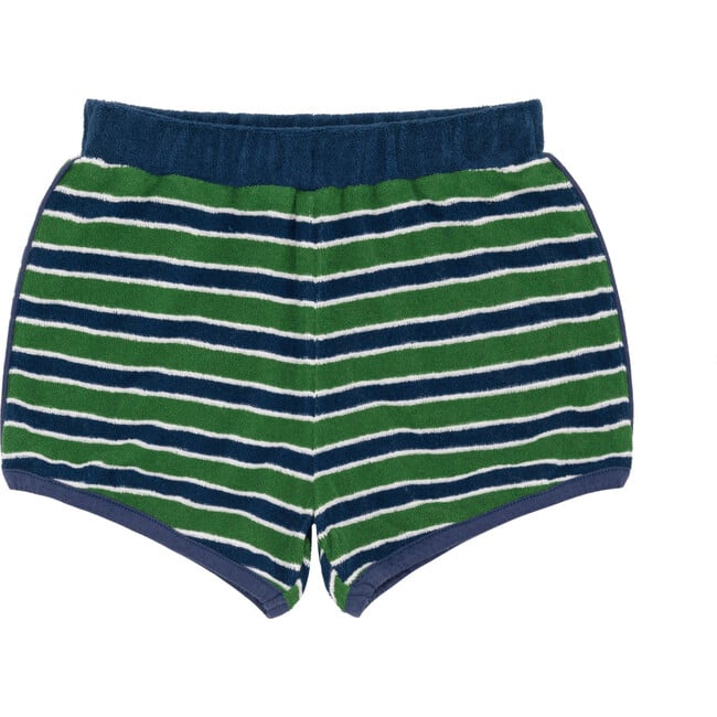 girls evergreen stripe french terry bloomer short