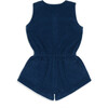 girls navy french terry romper - Rompers - 6