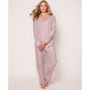 Women's Pima Pajama Set, Fleurs De Rose - Pajamas - 2