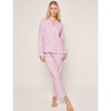 Women's Pima Pajama Set, Fleurs De Rose - Pajamas - 4