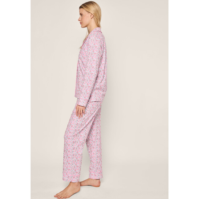 Women's Pima Pajama Set, Fleurs De Rose - Pajamas - 5