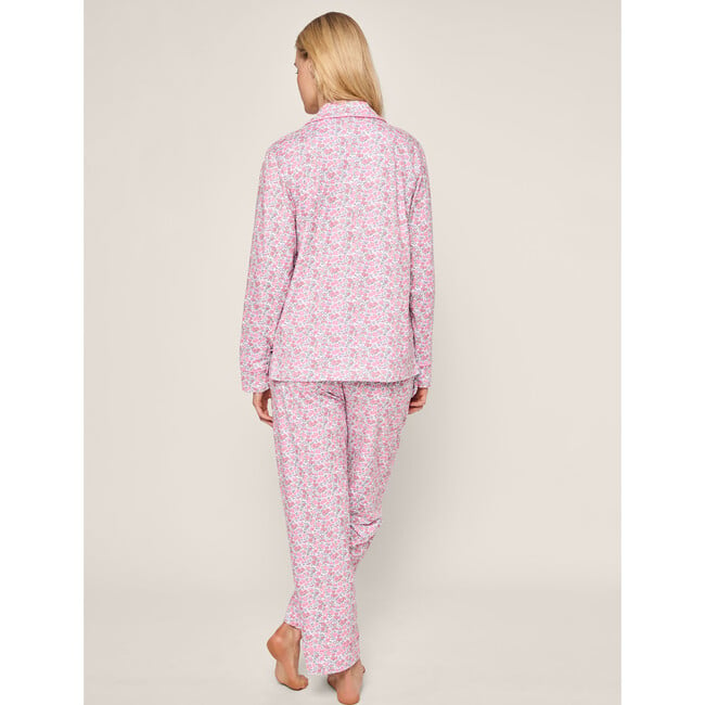 Women's Pima Pajama Set, Fleurs De Rose - Pajamas - 6