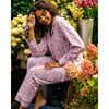 Women's Pima Pajama Set, Fleurs De Rose - Pajamas - 7