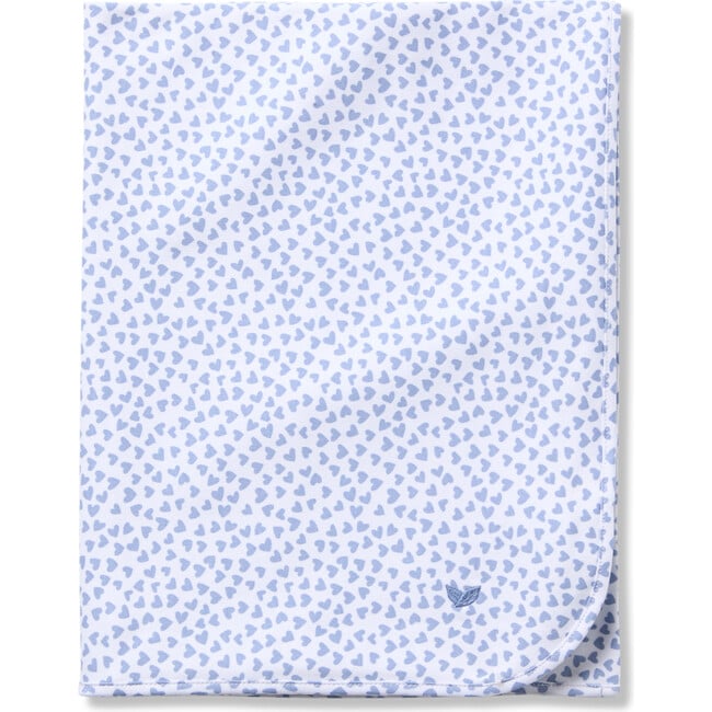 Infant's Pima Blanket, Blue Hearts