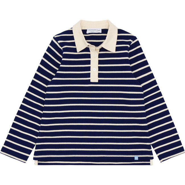 unisex navy stripe rugby shirt