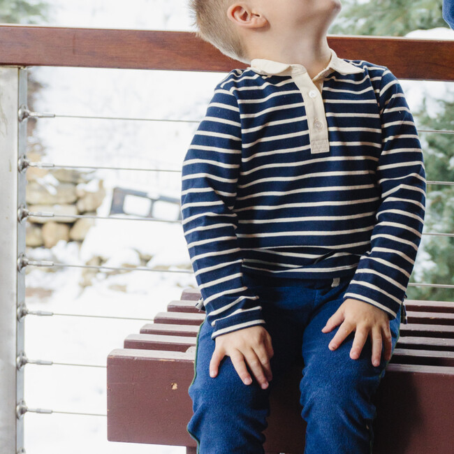 unisex navy stripe rugby shirt - T-Shirts - 4