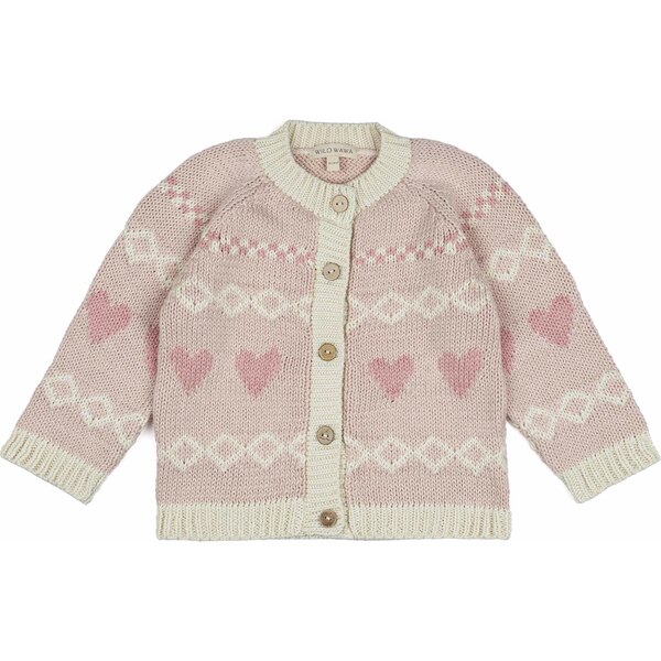 Organic Intarsia Sweater Cardigan
