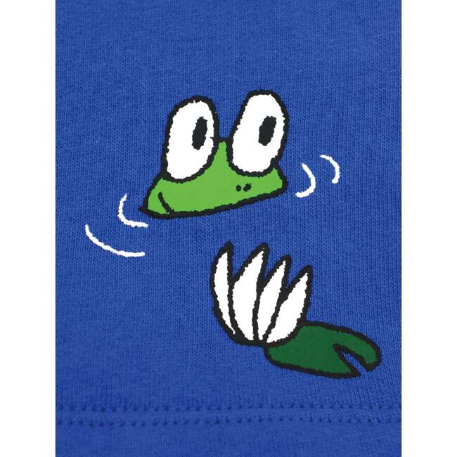 Frog sweatshorts, Blue - Shorts - 3