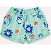 Flower UV swim shorts, Green - Swim Trunks - 1 - thumbnail