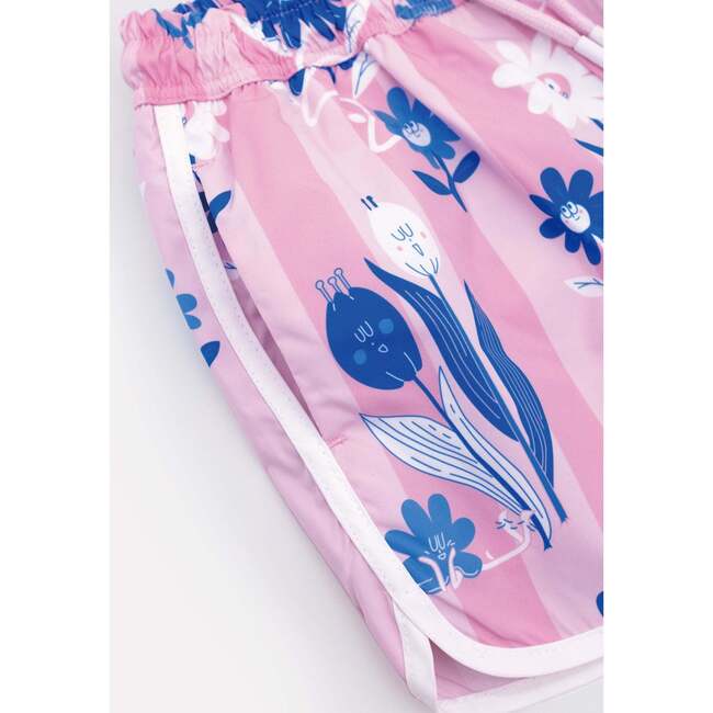 Flower UV swim shorts, Pink - Swim Trunks - 4