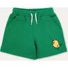 Bird Sweatshorts, Green - Shorts - 1 - thumbnail