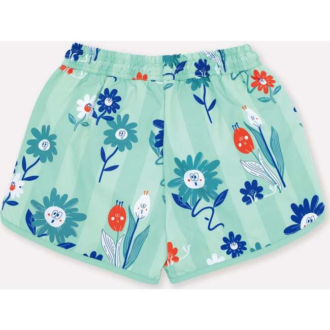 Flower UV swim shorts, Green - Swim Trunks - 2