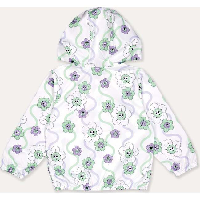 Flower UV windbreaker, White - Jackets - 2