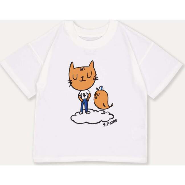 Cat T-shirt, white